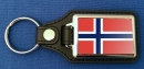 Norwegen Schlüsselanhänger aus Metall und Kunstleder | ca. 95 X 37  mm