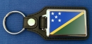 Salomonen | Salomoninseln Schlüsselanhänger aus Metall und Kunstleder | ca. 95 X 37  mm