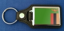 Sambia Schlüsselanhänger aus Metall und Kunstleder | ca. 95 X 37  mm