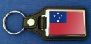 Samoa Schlüsselanhänger aus Metall und Kunstleder | ca. 95 X 37  mm