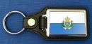 San Marino Schlüsselanhänger aus Metall und Kunstleder | ca. 95 X 37  mm