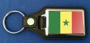 Senegal Schlüsselanhänger aus Metall und Kunstleder | ca. 95 X 37  mm