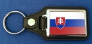 Slowakei Schlüsselanhänger aus Metall und Kunstleder | ca. 95 X 37  mm