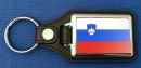Slowenien Schlüsselanhänger aus Metall und Kunstleder | ca. 95 X 37  mm