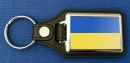 Ukraine Schlüsselanhänger aus Metall und Kunstleder | ca. 95 X 37  mm