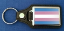 Transgender Schlüsselanhänger aus Metall und Kunstleder | ca. 95 x 37 mm