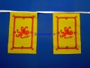 Fahnenkette Schottland mit Löwen (Scottland Royal) gedruckt aus Stoff | 30 Fahnen 15 x 22.5 cm 9 m l