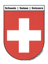 Wappen Schweiz/Suisse/Svizzera Aufkleber CH | ca. 13.5 x 17.7 cm