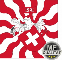 Fahne geflammt Schweiz Multi-Flag | 30 x 30 cm und Grösser