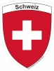 Wappen Aufkleber Schweiz | 6.5 x 8.5 cm | unten in den Spitz
