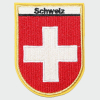 Patch Sticker zum aufbügeln Schweiz Wappen unten rund | 6 x 8 cm