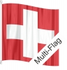 Fahne Schweiz CH gedruckt | 80 x 80 cm