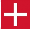 Schweiz Fahne frühe Form aus Stoff | 90 x 90 cm