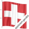 Fahne Schweiz CH mit eingenähten / applizierten Kreuz | 250 x 250  cm
