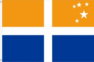 Scilly-Inseln mit Kreuz Fahne gedruckt | 60 x 90 cm