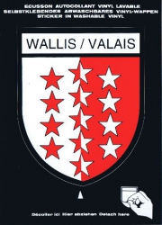 Selbstklebende Postkarte mit grossem Wappen Wallis | 14.5 x 10.5 cm