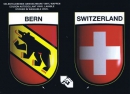 Selbstklebende Postkarte mit den Wappen Bern und Schweiz | 14.5 x 10.5 cm