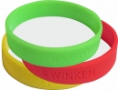 Set mit Silikon Corona Armbandern in grün, gelb und rot je 1 Stück