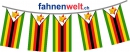 Fahnenkette Simbabwe gedruckt aus Stoff | 30 Fahnen 15 x 22.5 cm 9 m lang