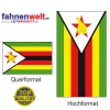 SIMBABWE Fahne in Top-Qualität gedruckt im Hoch- und Querformat | diverse Grössen