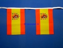 Fahnenkette Spanien mit Wappen gedruckt aus Stoff | 30 Fahnen 15 x 22.5 cm 9 m lang