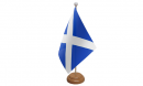 Schottland Tisch-Fahne aus Stoff mit Holzsockel | 22.5 x 15 cm