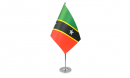 St. Kitts und Nevis Tisch-Fahne DeLuxe ohne Ständer | 15.5  x 24 cm