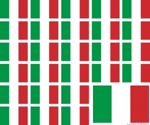 Aufkleber Italien auf Bogen | 12.5 x 10.5 cm