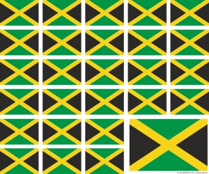 Aufkleber Jamaika auf Bogen | 12.5 x 10.5 cm