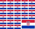 Aufkleber Kroatien auf Bogen | 12.5 x 10.5 cm