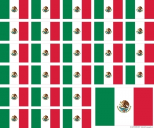 Aufkleber Mexiko auf Bogen | 12.5 x 10.5 cm