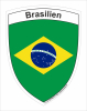 Aufkleber Brasilien Wappen | 6.5 x 8.5 cm