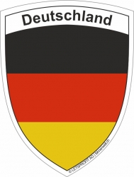 Aufkleber Deutschland Wappen | 6.5 x 8.5 cm