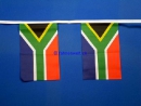 Fahnenkette Südafrika gedruckt aus Stoff | 30 Fahnen 15 x 22.5 cm 9 m lang