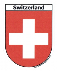 Wappen Switzerland Aufkleber CH | ca. 13.5 x 17.7 cm
