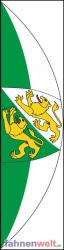 Bogenfahne / Halbrundfahne Kanton Thurgau TG inkl. Karabiner