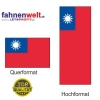 TAIWAN Fahne in Top-Qualität gedruckt im Hoch- und Querformat | diverse Grössen
