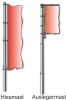Teleskopmast Standard für den Aussenbereich | Längen einstellbar zwischen 1.65 und 8 m