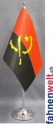Angola Tisch-Fahne DeLuxe ohne Ständer | 15.5  x 24 cm