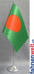 Bangladesch Tisch-Fahne DeLuxe ohne Ständer | 15.5  x 24 cm