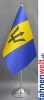 Barbados Tisch-Fahne DeLuxe ohne Ständer | 15.5  x 24 cm