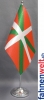 Baskenland Tisch-Fahne DeLuxe ohne Ständer | 15.5  x 24 cm