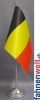Belgien Tisch-Fahne DeLuxe ohne Ständer | 15.5  x 24 cm