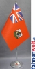 Bermuda Inseln Tisch-Fahne DeLuxe ohne Ständer | 15.5  x 24 cm