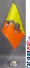 Bhutan Tisch-Fahne DeLuxe ohne Ständer | 15.5  x 24 cm