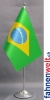 Brasilien Tisch-Fahne DeLuxe ohne Ständer | 15.5  x 24 cm