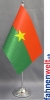 Burkina Faso Tisch-Fahne DeLuxe ohne Ständer | 15.5  x 24 cm