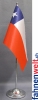 Chile Tisch-Fahne DeLuxe ohne Ständer | 15.5  x 24 cm