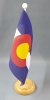 Colorado Tisch-Fahne aus Stoff mit Holzsockel | 22.5 x 15 cm