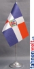 Dominikanische Republik Tisch-Fahne DeLuxe ohne Ständer | 15.5  x 24 cm